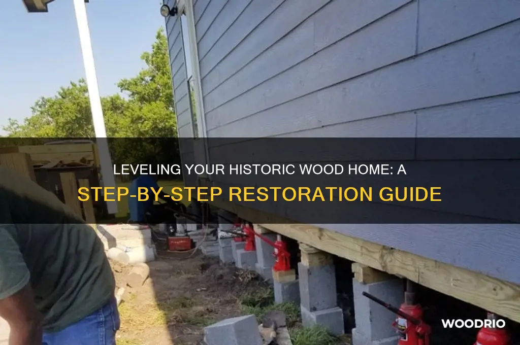 how to level out a wood old house