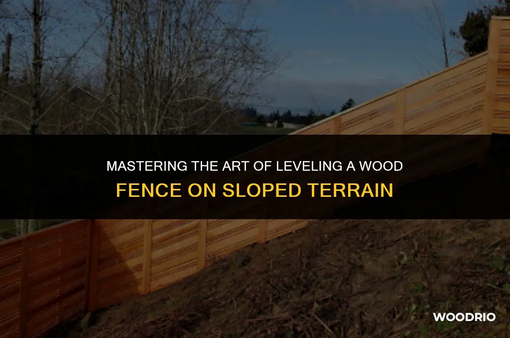 how to level wood fence on sloped land