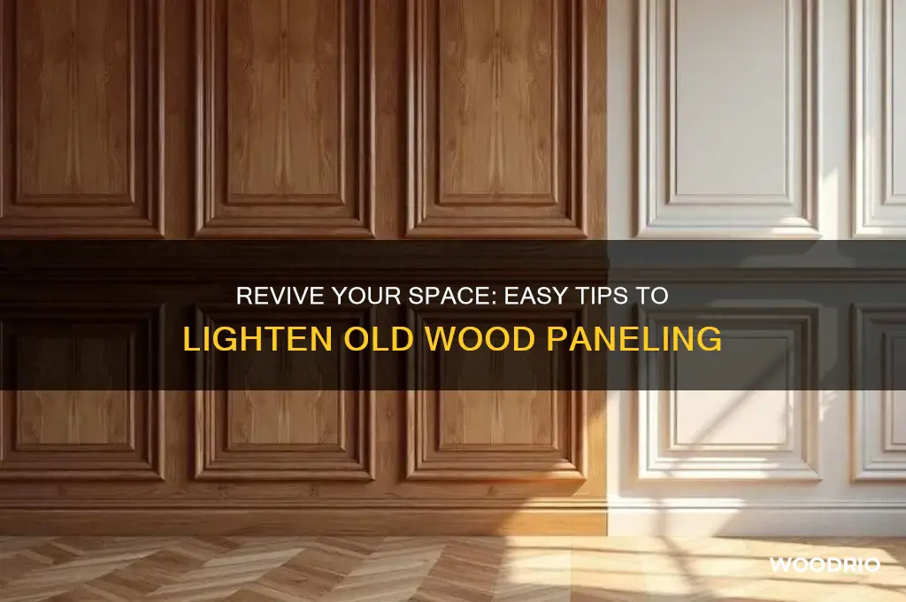 how to lighten old wood paneling
