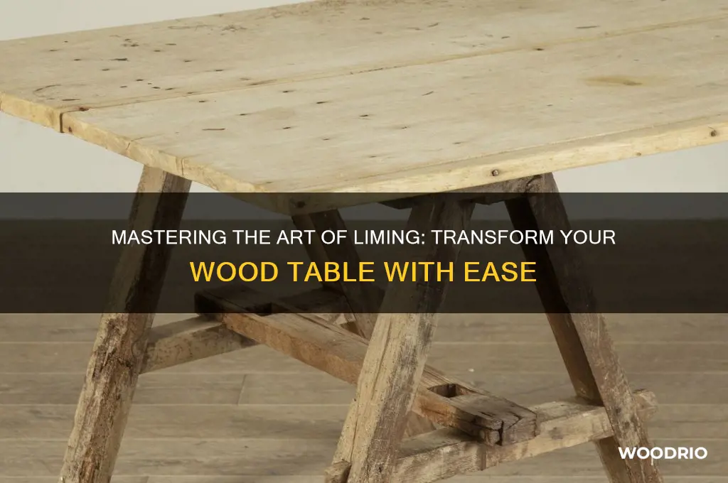 how to lime a wood table