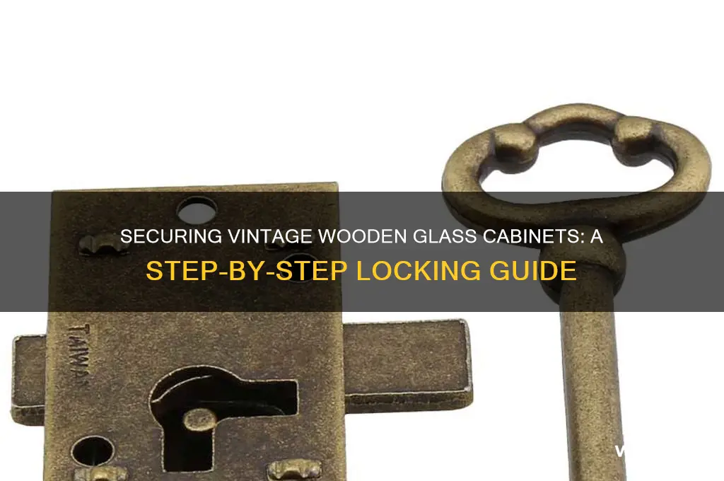 how to lock old wooden glass cabinets