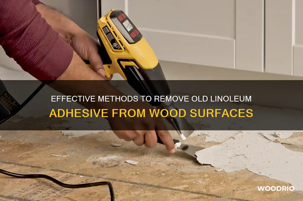 how to loosen old lineoleum adhesive from wood