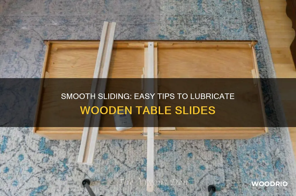 how to lubricate wooden table slides