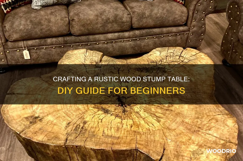 how to mage wood stump table