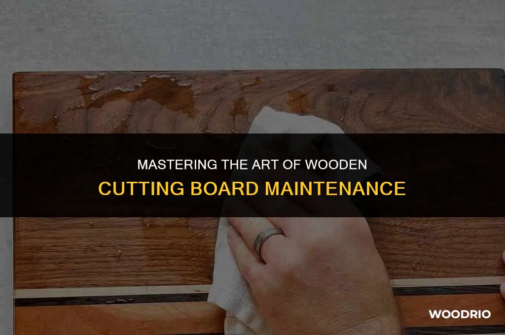 how to maintain a wooden cutting board