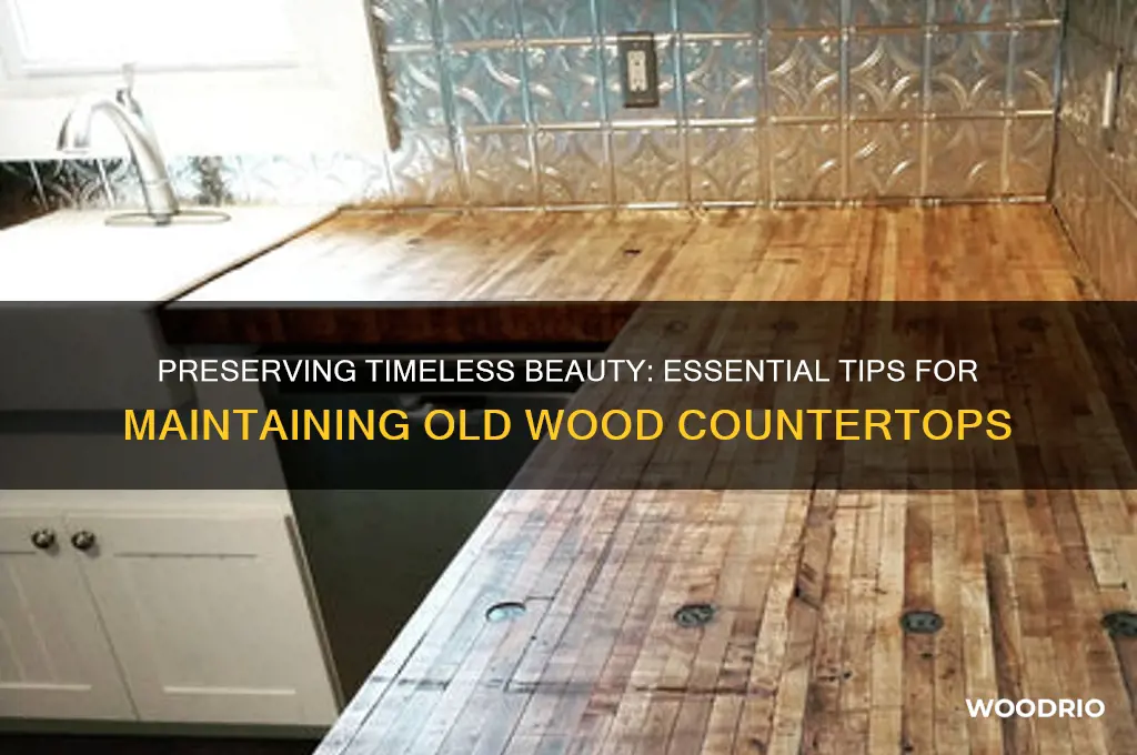 how to maintain old wood countertops