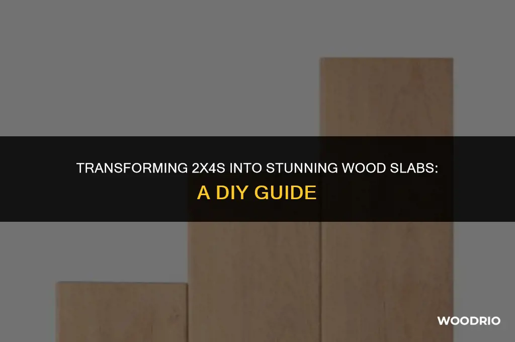 how to make 2x4 look like a wood slab