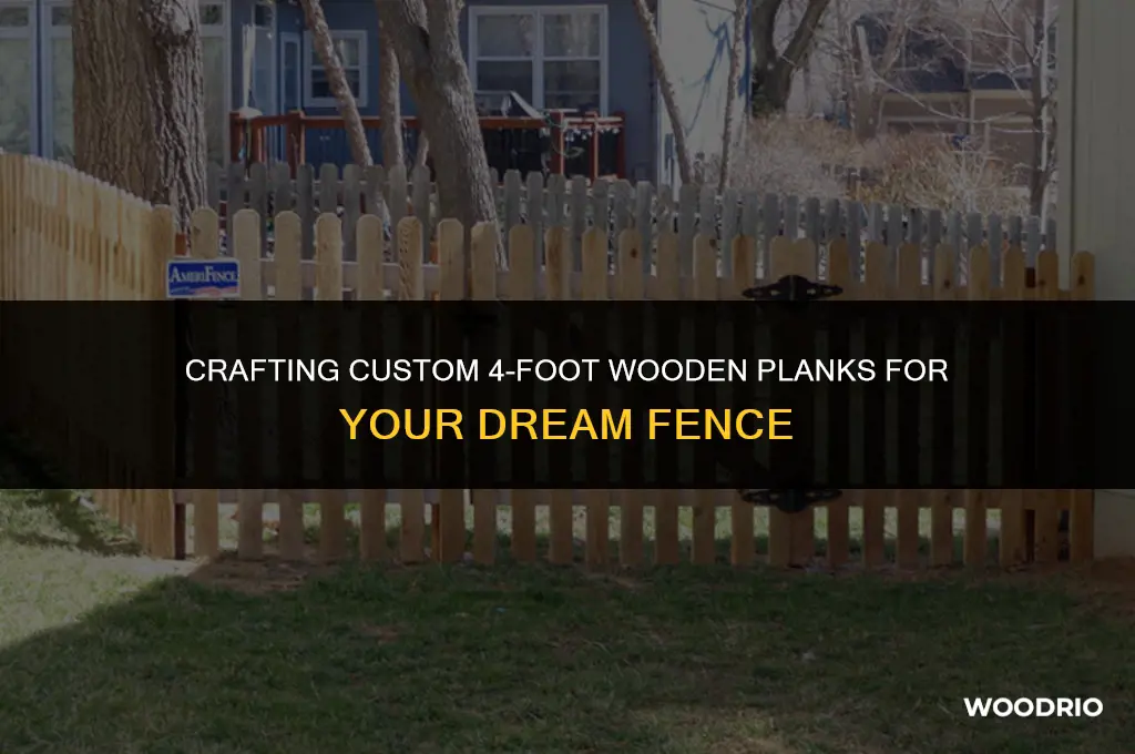how to make 4 foot wooden planks for fence