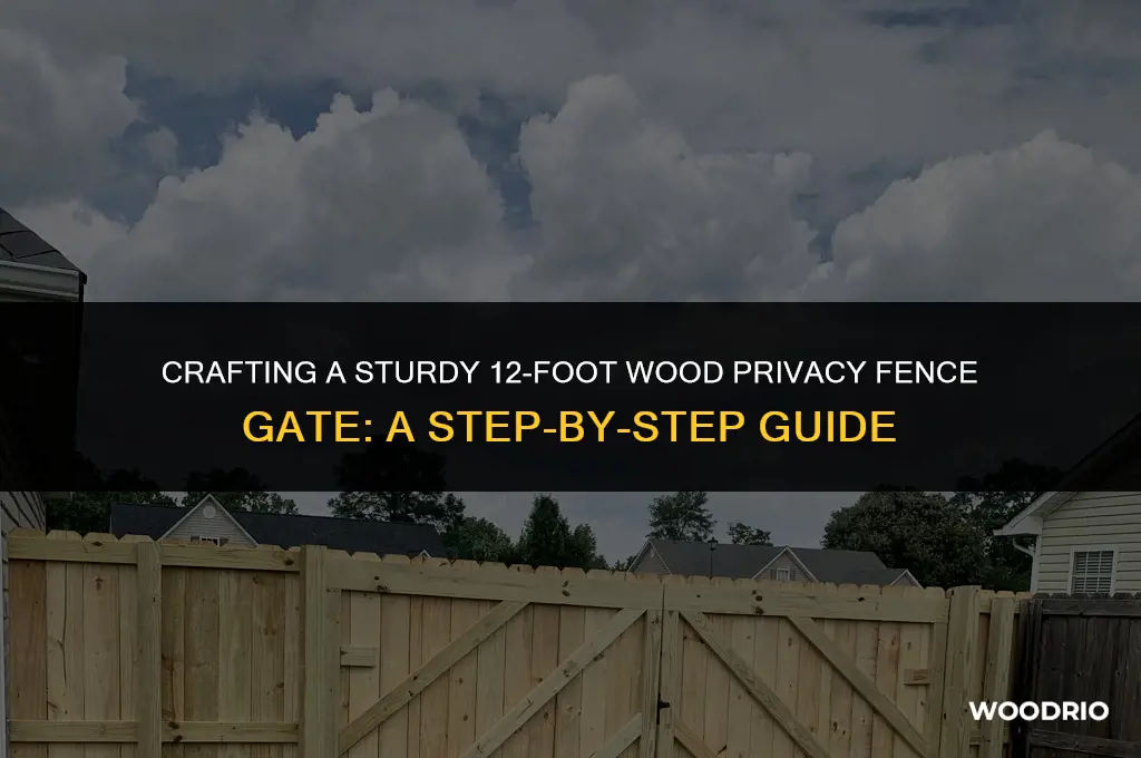 how to make a 12 wood privacy fence gate