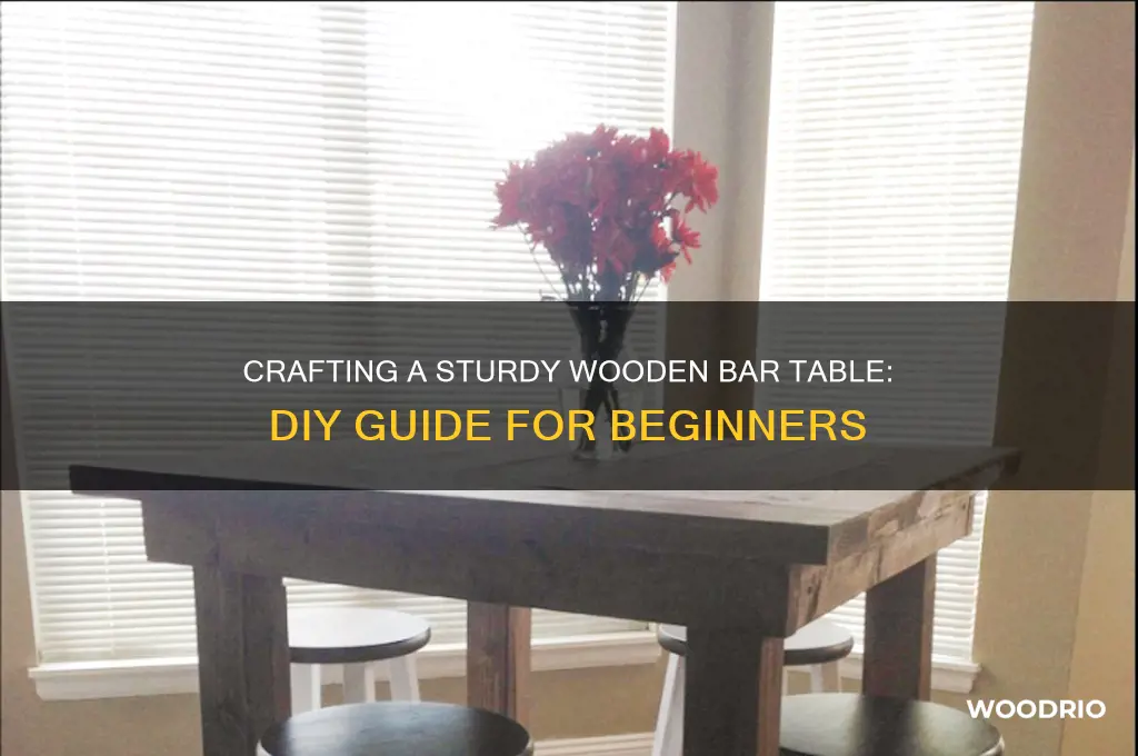 how to make a bar table out of wood