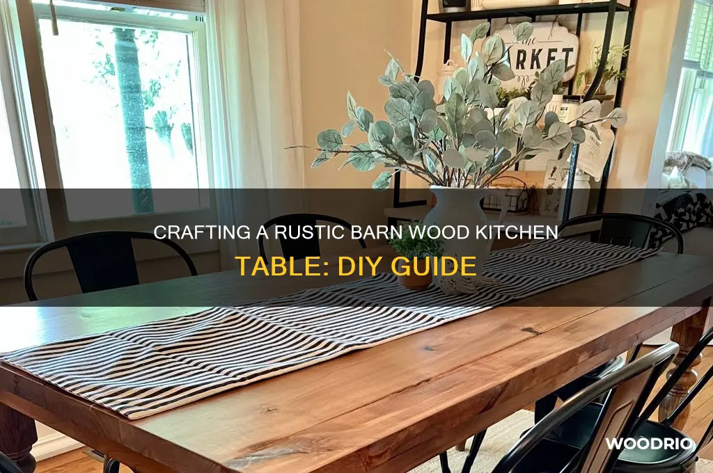 how to make a barn wood rustic kitchen table