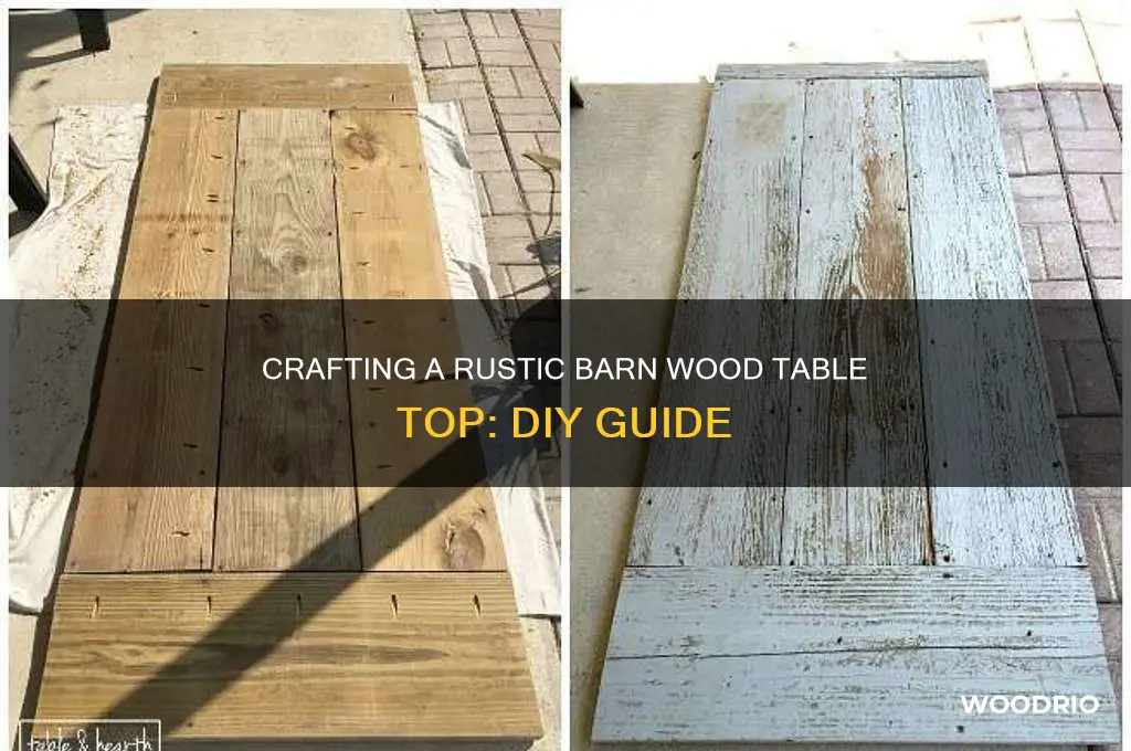 how to make a barn wood table top