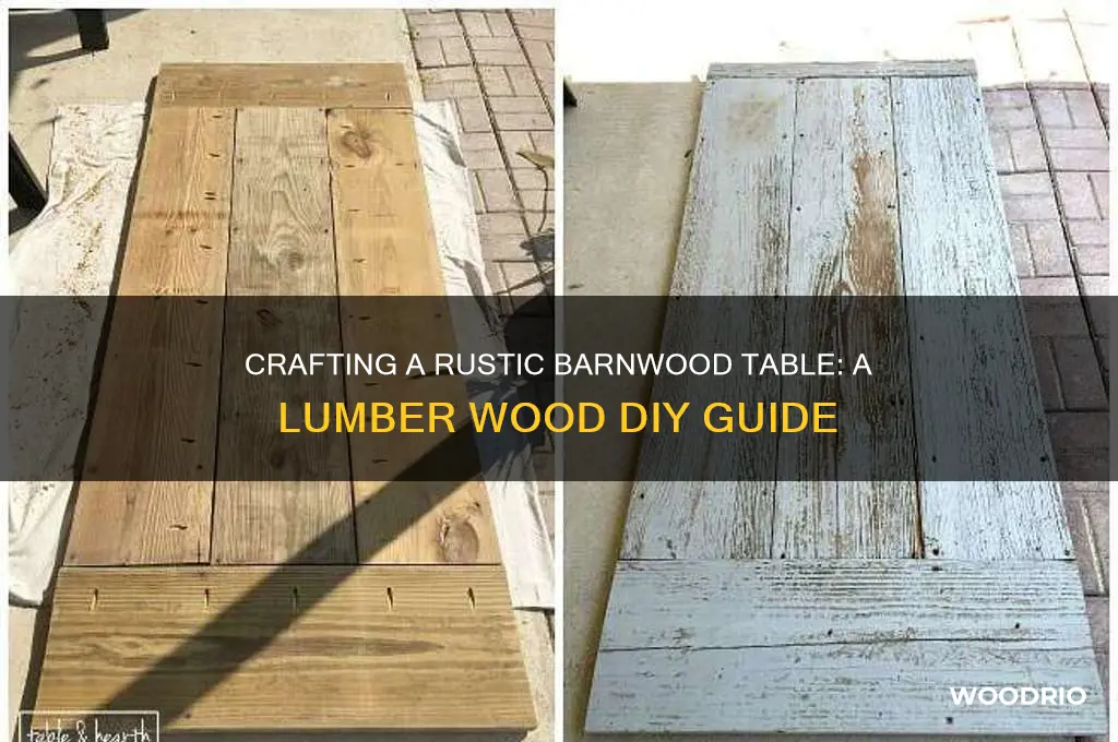 how to make a barnwood table with lumber wood
