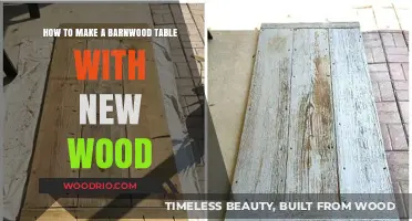 Crafting a Rustic Barnwood Table Using Fresh Lumber: A DIY Guide