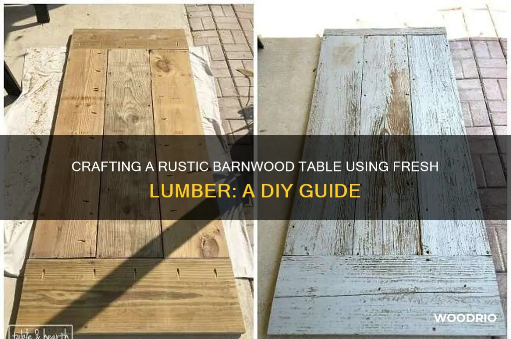 how to make a barnwood table with new wood