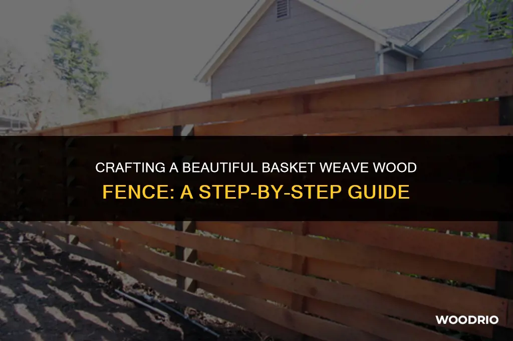 how to make a basket weave wood fence