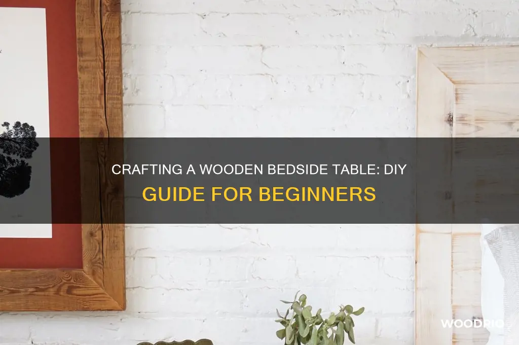 how to make a bed side table from wood