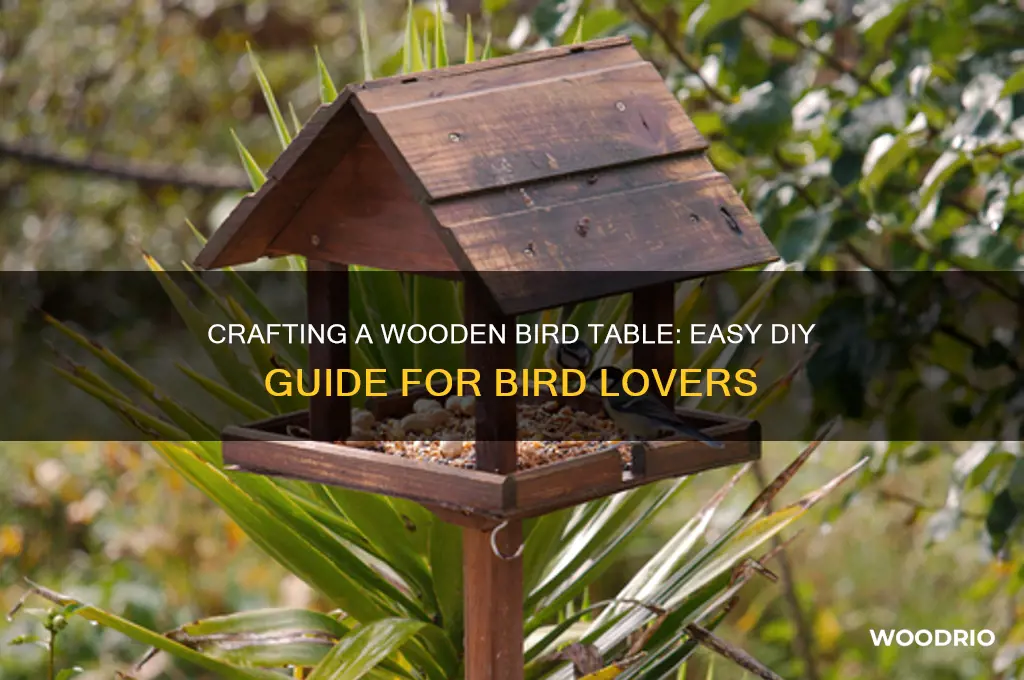 how to make a bird table out of wood