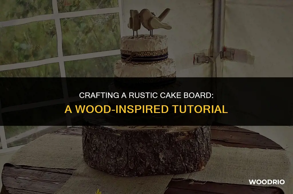 how to make a cake board look like wood