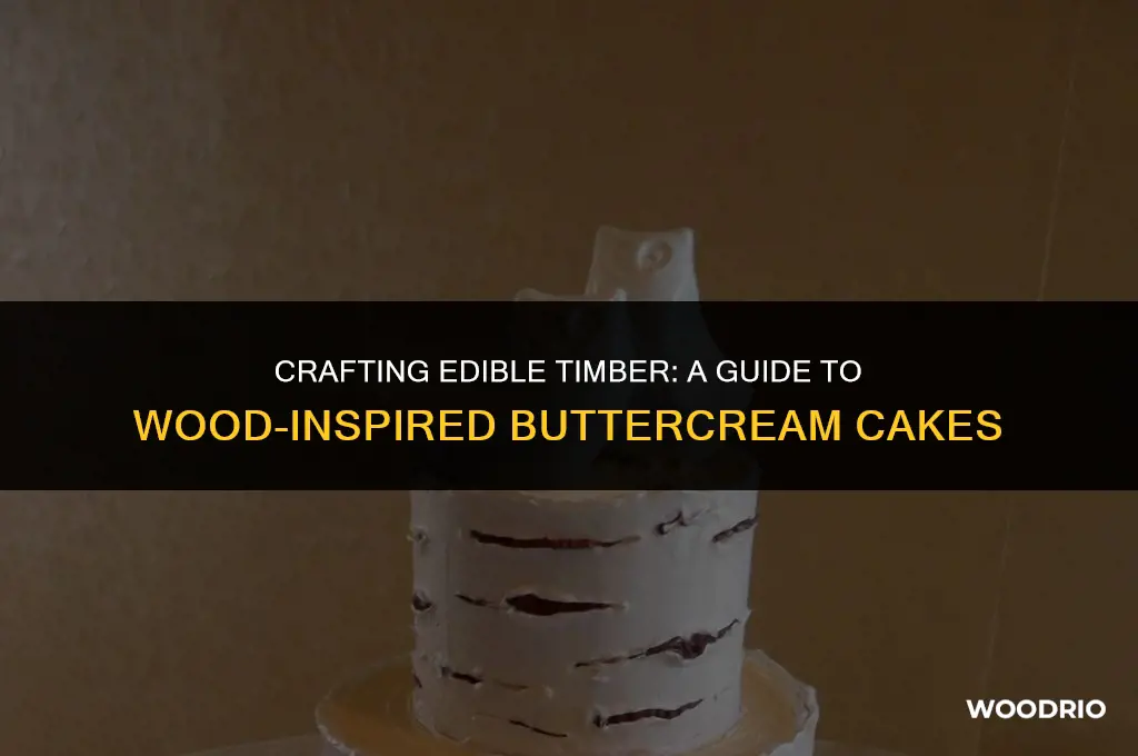 how to make a cake look like wood with buttercream
