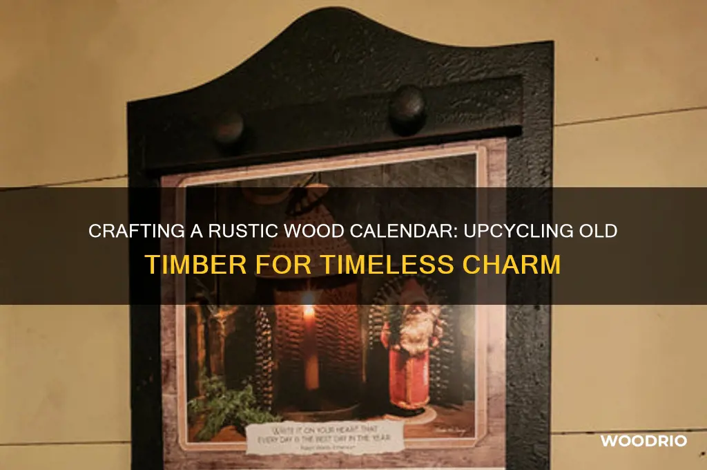 how to make a calendar with old wood