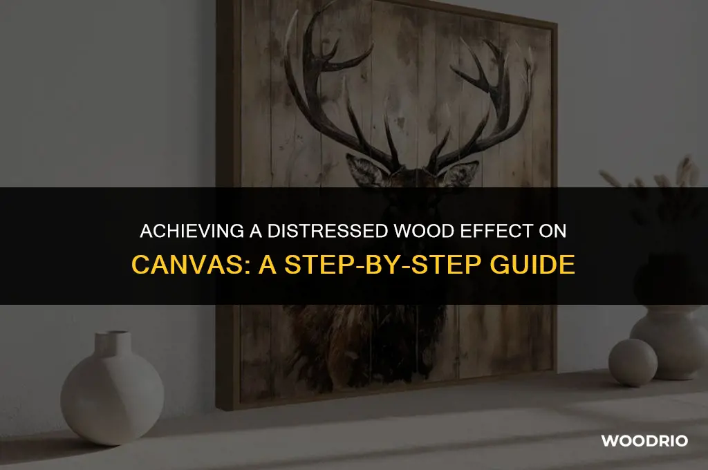 how to make a canvas look like distressed wood