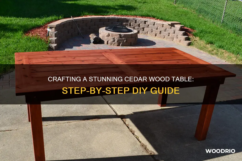 how to make a cedar wood table