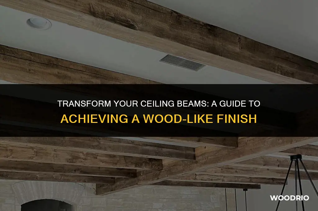 how to make a ceiling beam look like wood