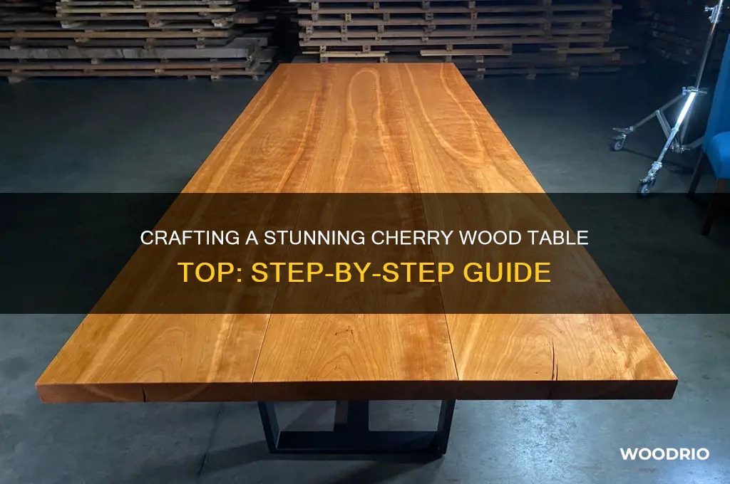 how to make a cherry wood table top