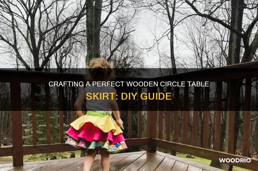 how to make a circle table skirt wood