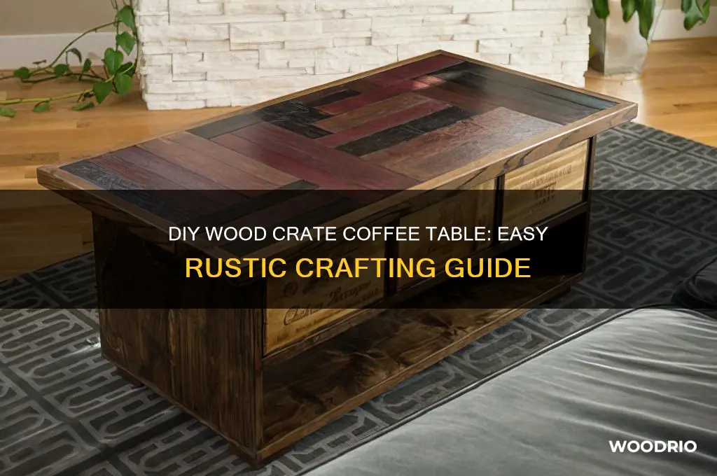 how to make a coffee table out of wood crates