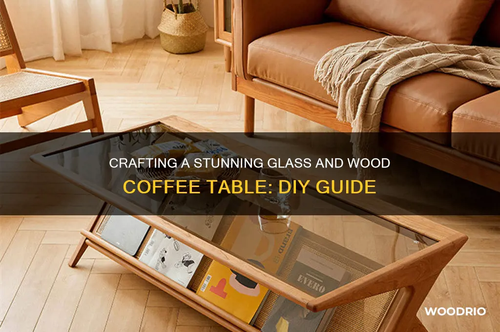 how to make a coffee table with glass and wood