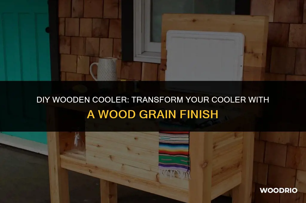 how to make a cooler look like wood