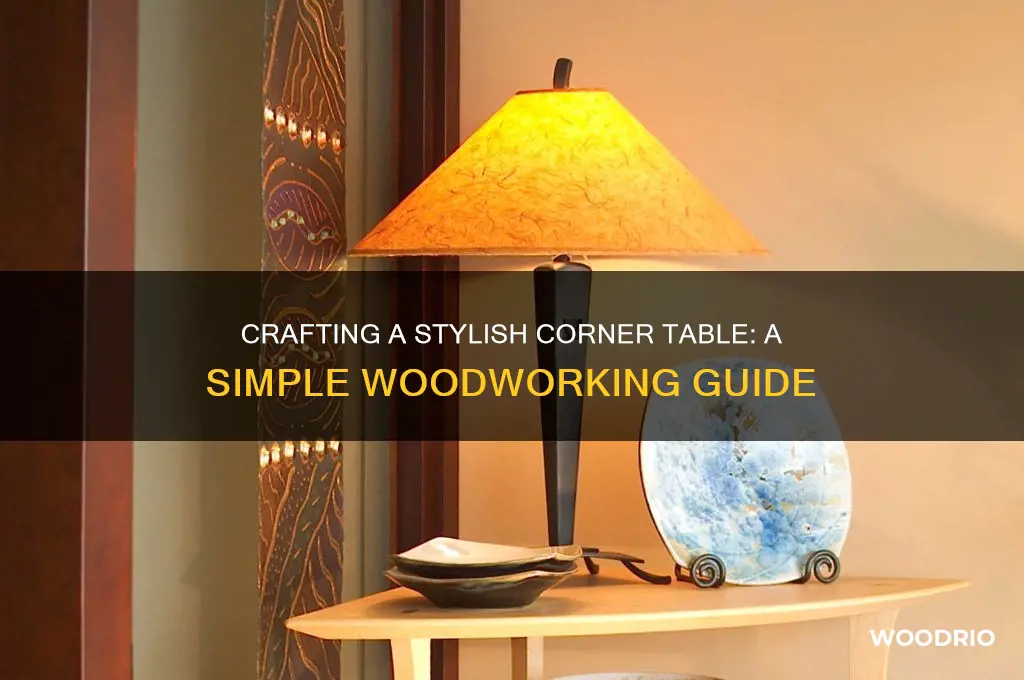 how to make a corner table out of wood