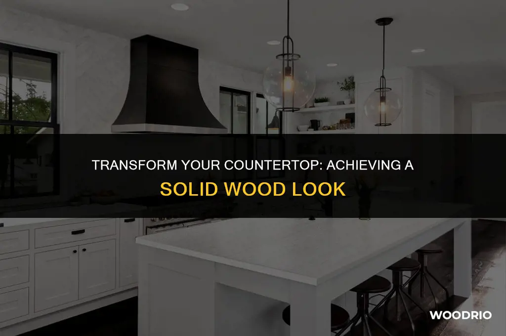 how to make a countertop look like solid wood
