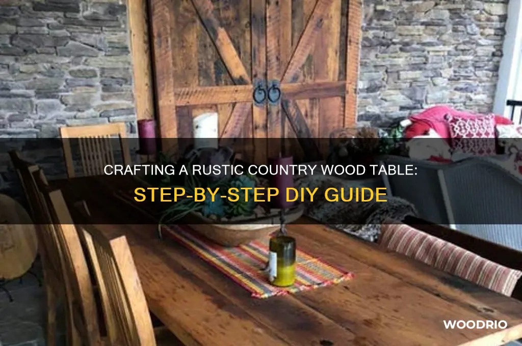 how to make a country wood table