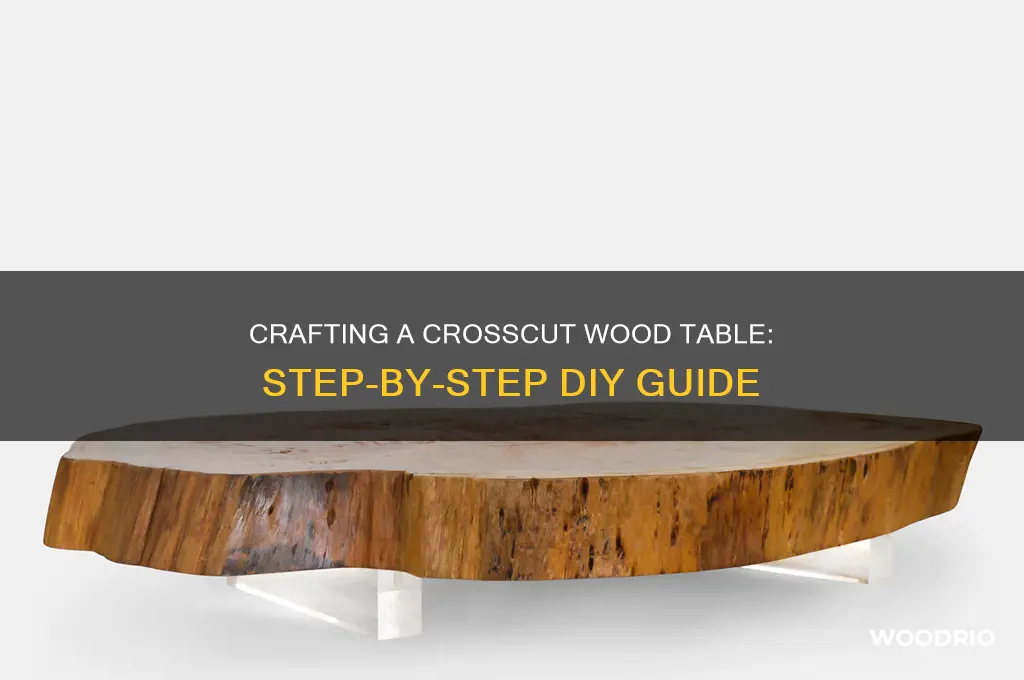 how to make a crosscut wood table