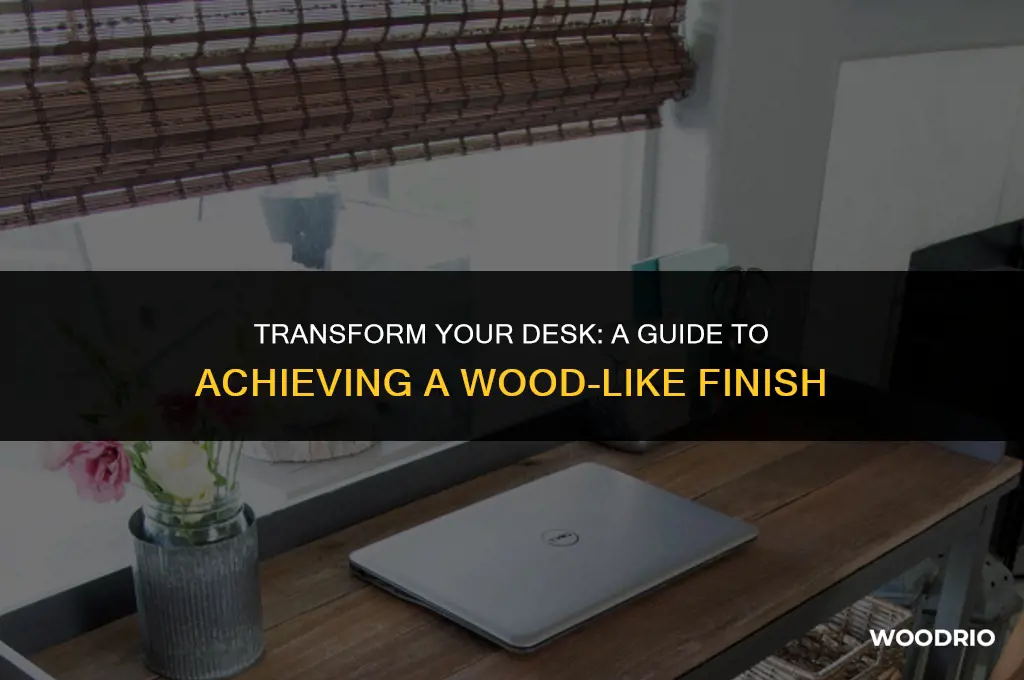 how to make a desk look like wood