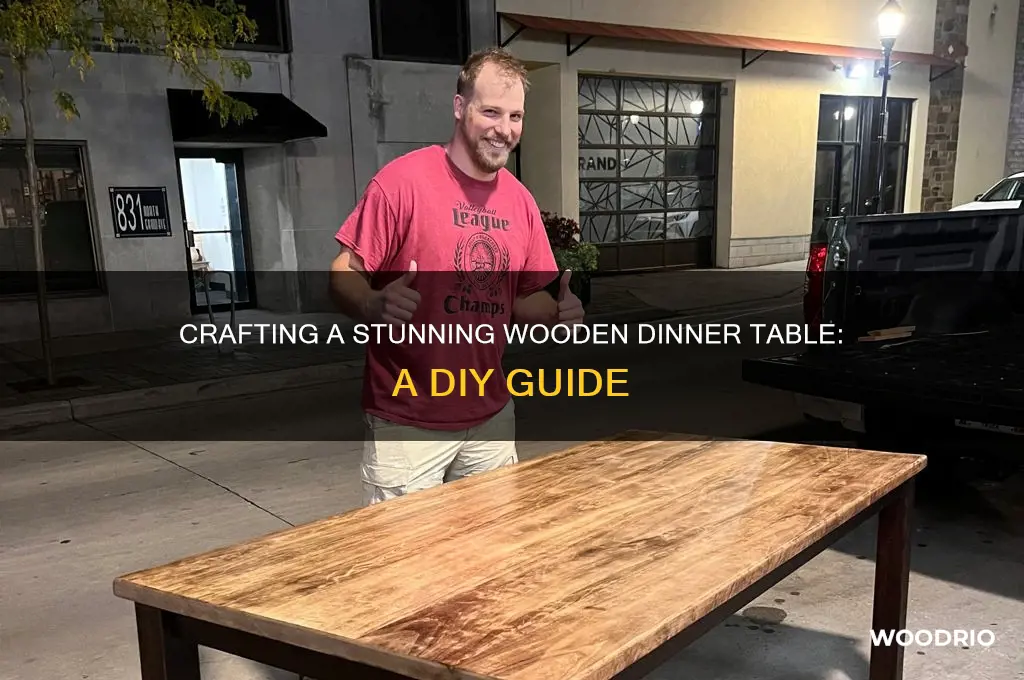 how to make a dinner table out of wood
