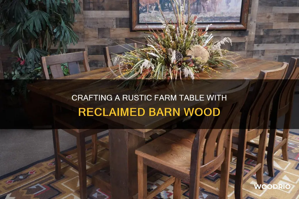 how to make a farm table from barn wood