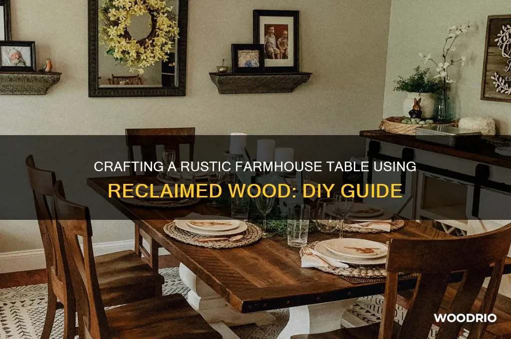 how to make a farmhouse table with reclaimed wood