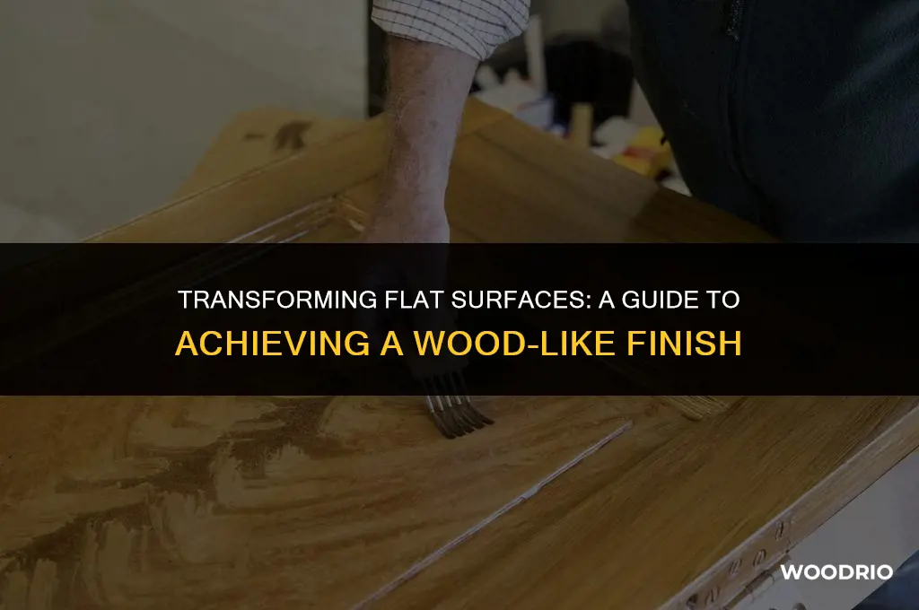 how to make a flat surface look like wood