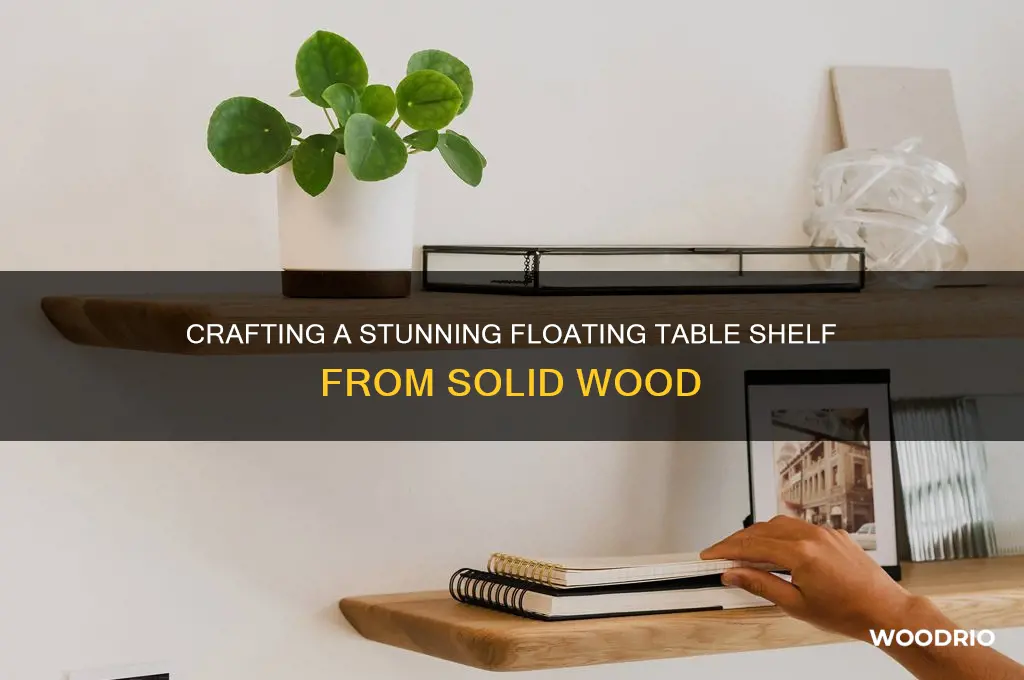 how to make a floating table shelf from solid wood