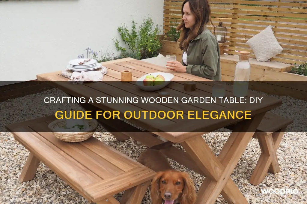 how to make a garden table out of wood