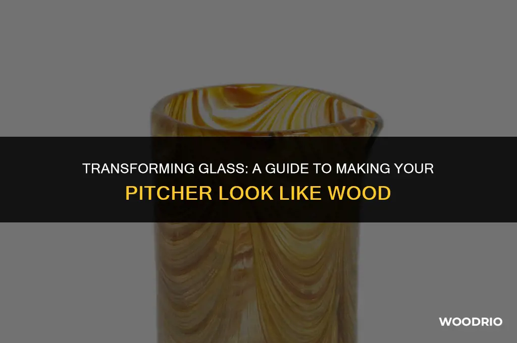 how to make a glass pitcher look like wood