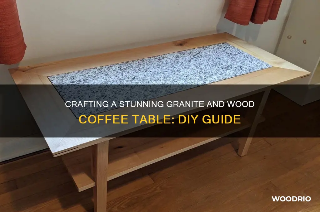 how to make a granite and wood coffee table
