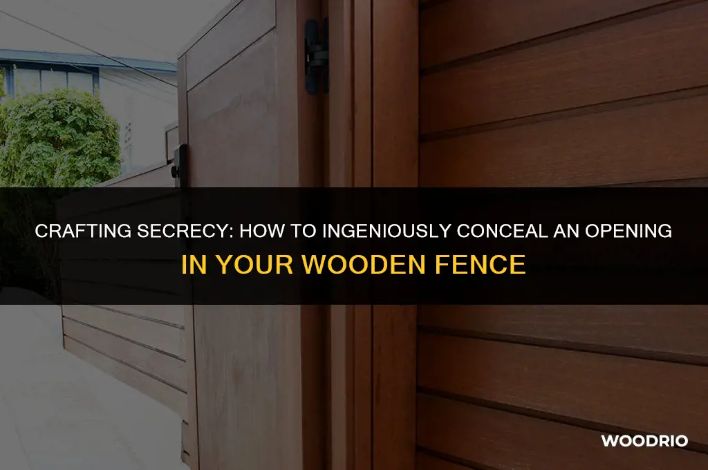 how to make a hidden opening in a wooden fence
