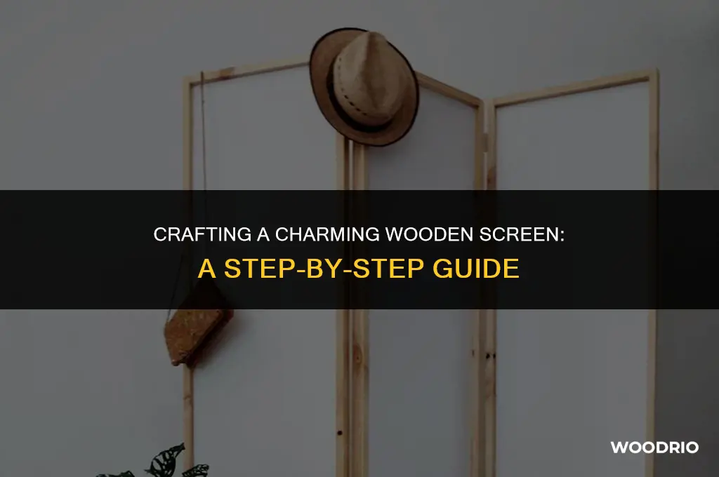 how to make a little wooden screen or fence
