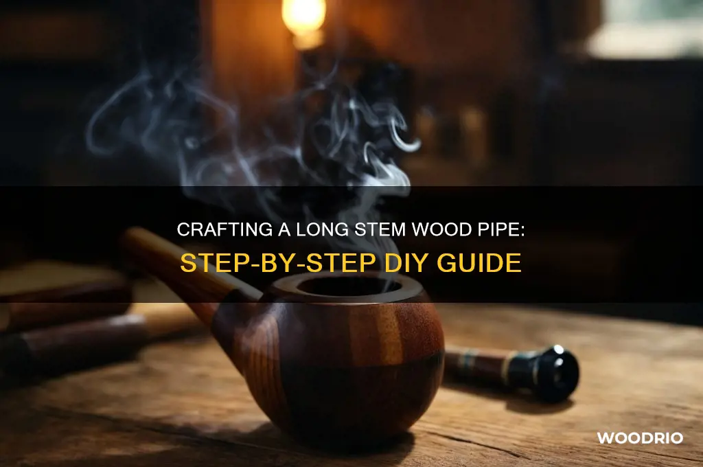 how to make a long stem wood pipe