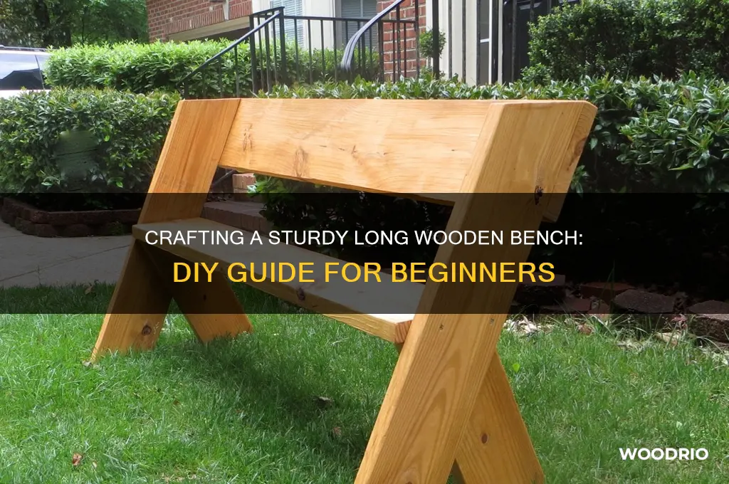 how to make a long wooden bench